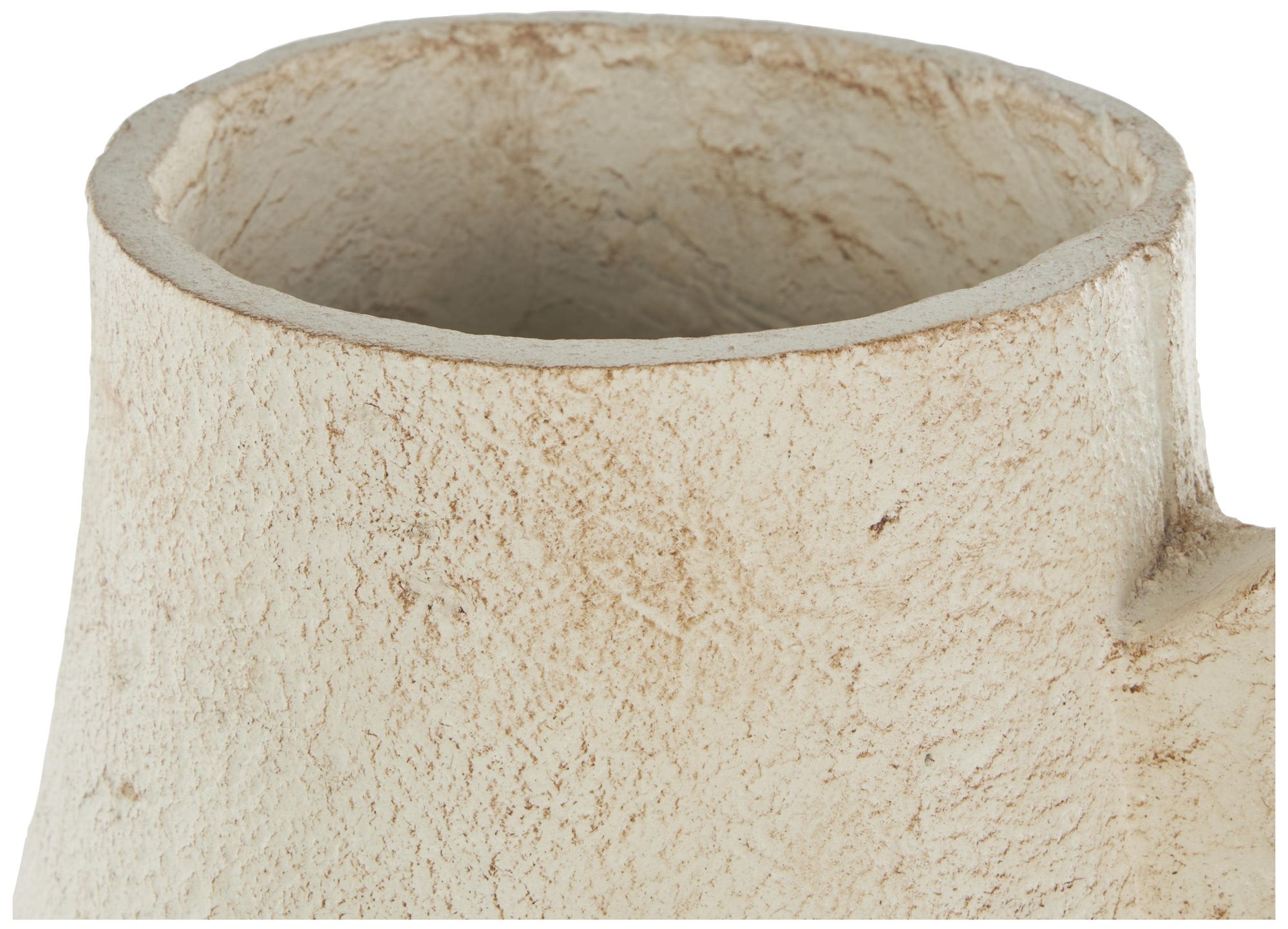 Image 3 Cream Paper Mache Modern Vase, 10" x 10" x 15" more views