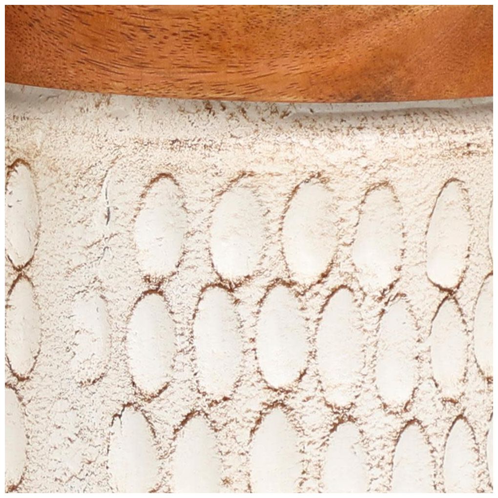 Cream Paper Mache Traditional Canisters, S/3 9, 8, 7"H