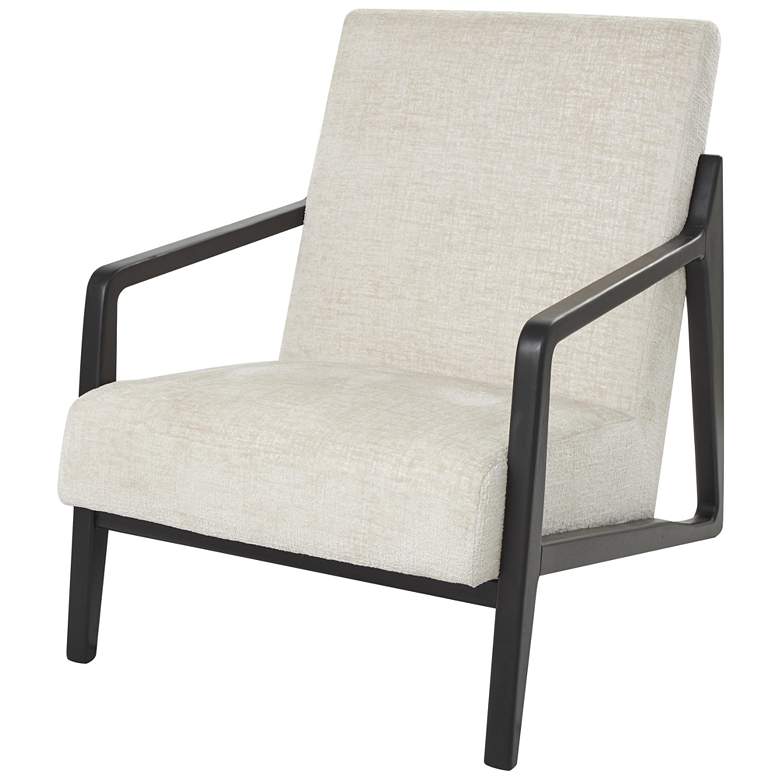 Image 1 Cream Polyester Boucle Accent Chair, 26" x 33" x 32"