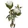 Cream Protea and Green Eucalyptus 22"H Faux Flowers in Vase