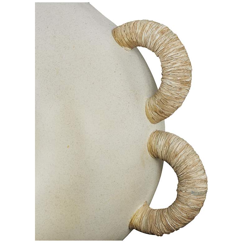 Image 3 Cream Resin Contemporary Vase, 16" x 6" x 13" more views