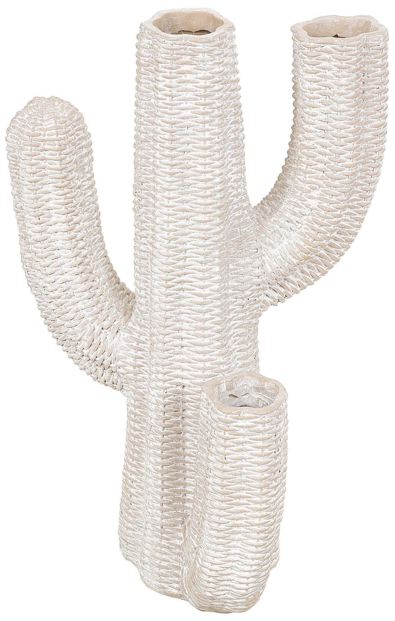 Image 2 Cream Resin Eclectic Planter, 14" x 10" x 21"