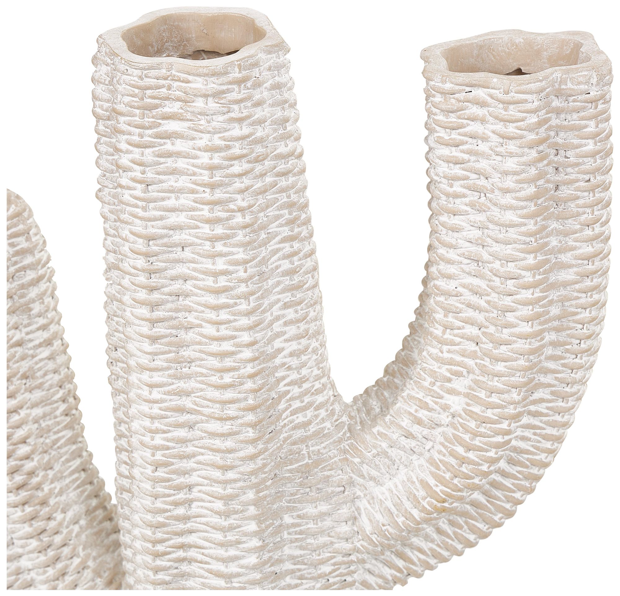 Image 3 Cream Resin Eclectic Planter, 14" x 10" x 21" more views