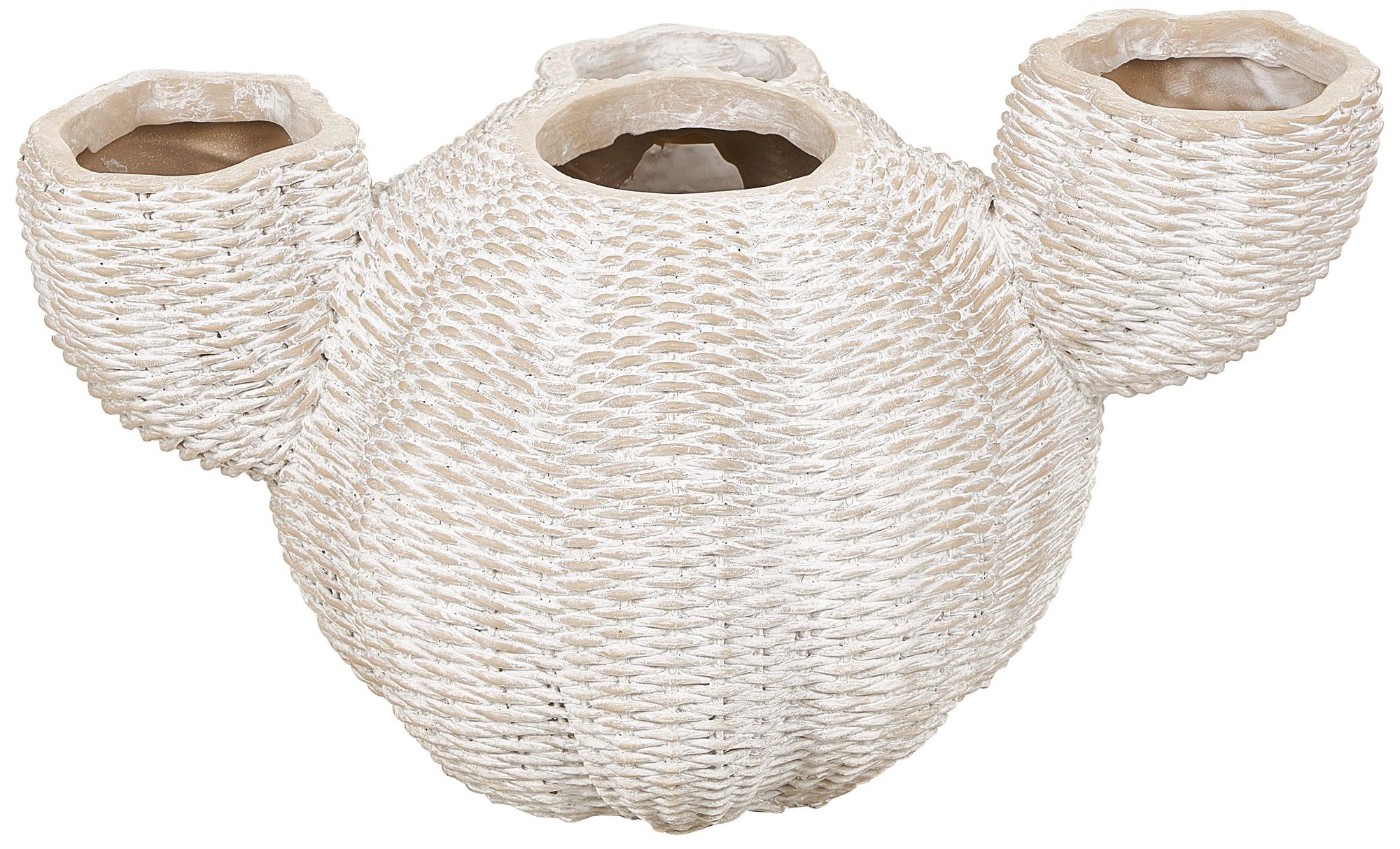 Image 5 Cream Resin Eclectic Planter, 22" x 17" x 12" more views