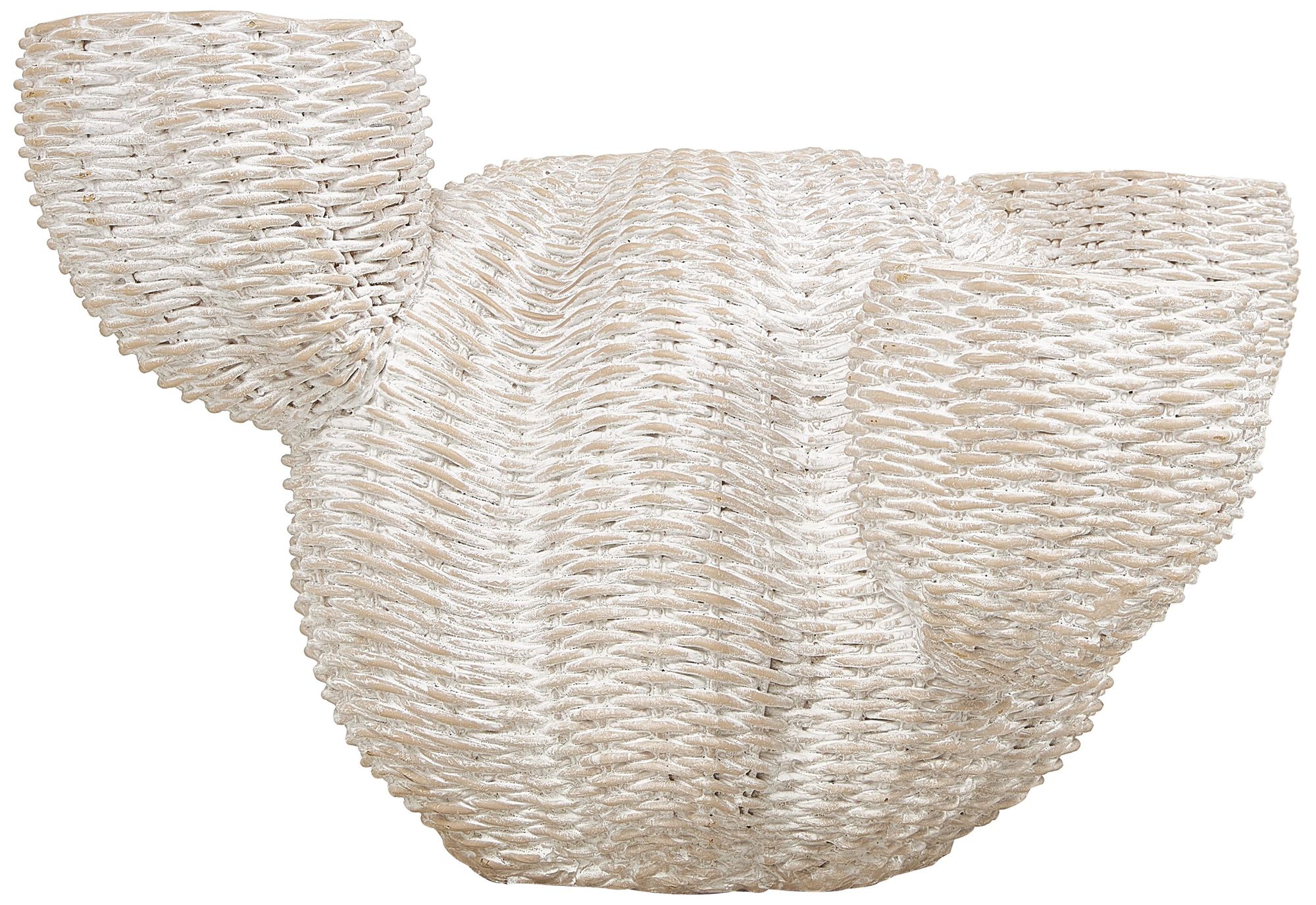 Image 6 Cream Resin Eclectic Planter, 22" x 17" x 12" more views