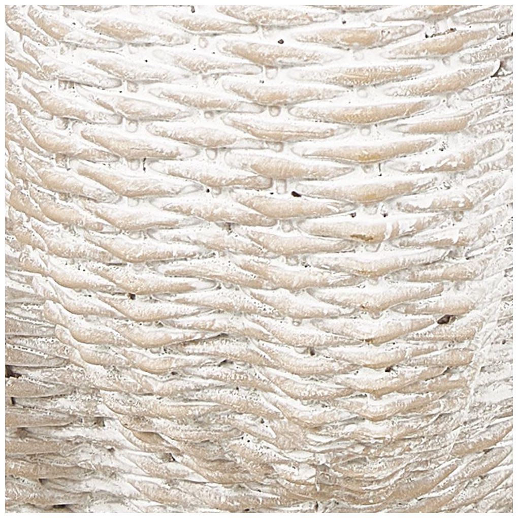 Cream Resin Eclectic Planter, 22" x 17" x 12"