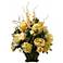 Cream Roses Hydrangeas Peonies Dancing Orchids 36"H Faux Flowers