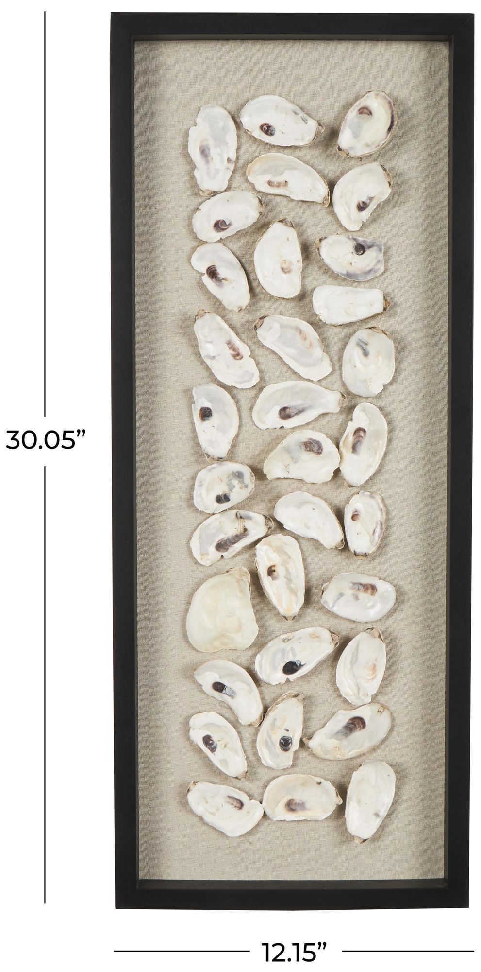 Image 7 Cream Shell Natural Wall Decor, 12" x 2" x 30" more views