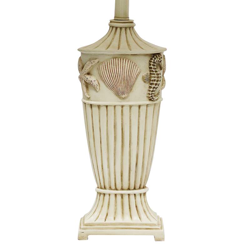 Image 3 Cream Table Lamp with Cream Fabric Shade more views