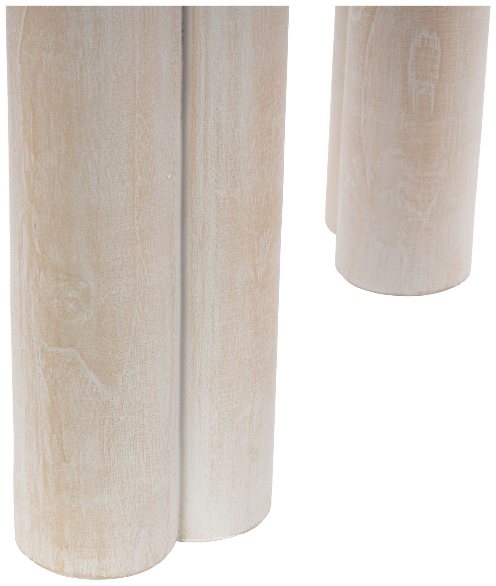 Image 4 Cream Teak Wood Traditional Accent Table more views