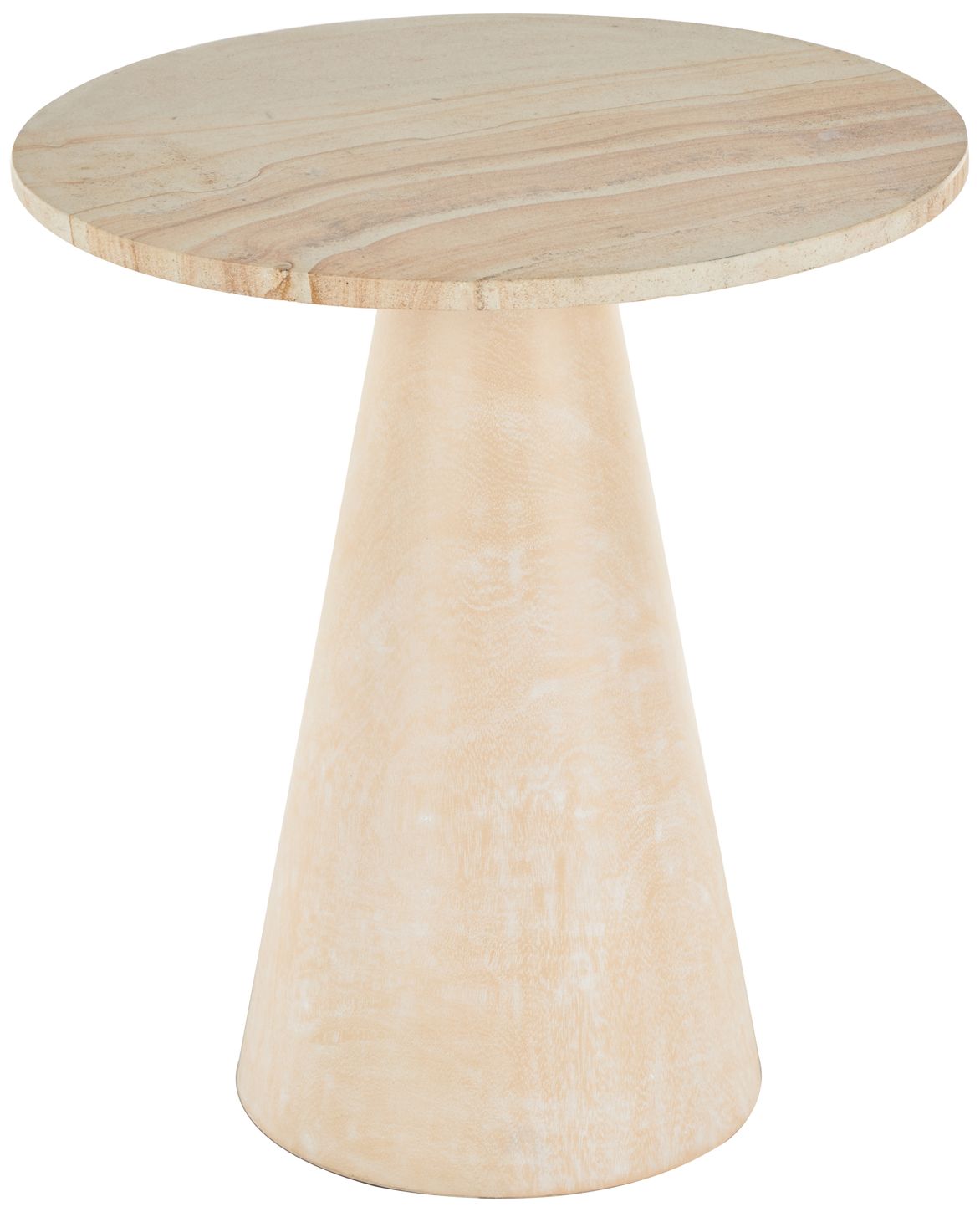 Image 5 Cream Teak Wood Traditional Accent Table more views
