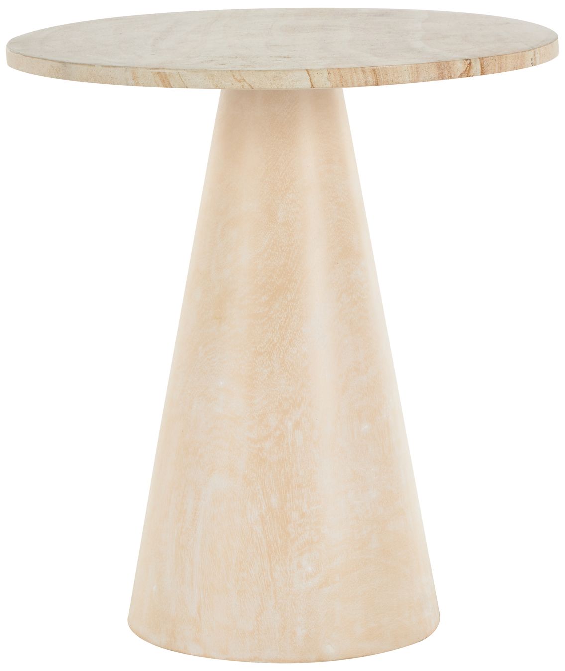 Image 6 Cream Teak Wood Traditional Accent Table more views