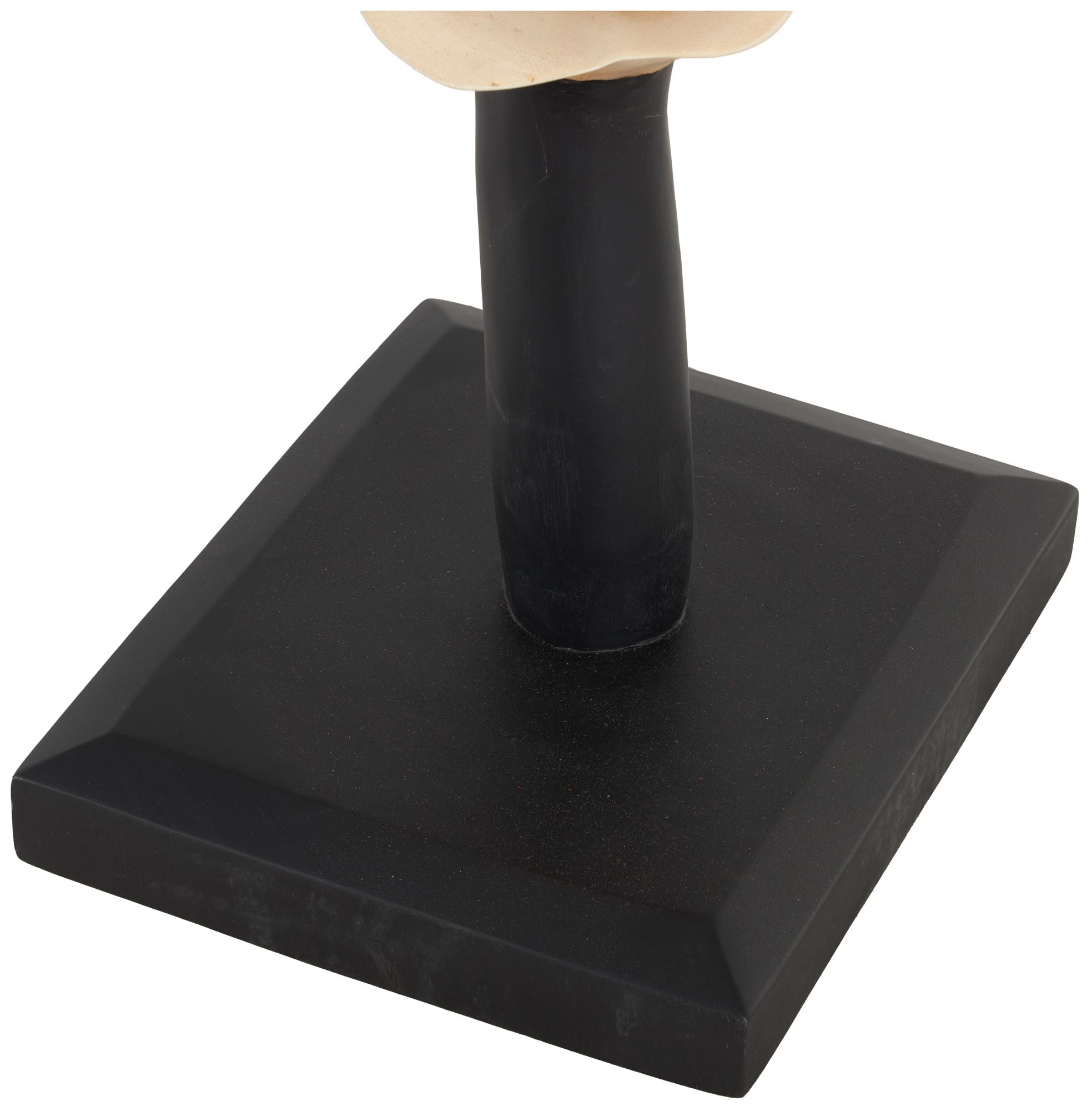 Image 4 Cream Teak Wood Traditional Sculpture, 12" x 11" x 40" more views