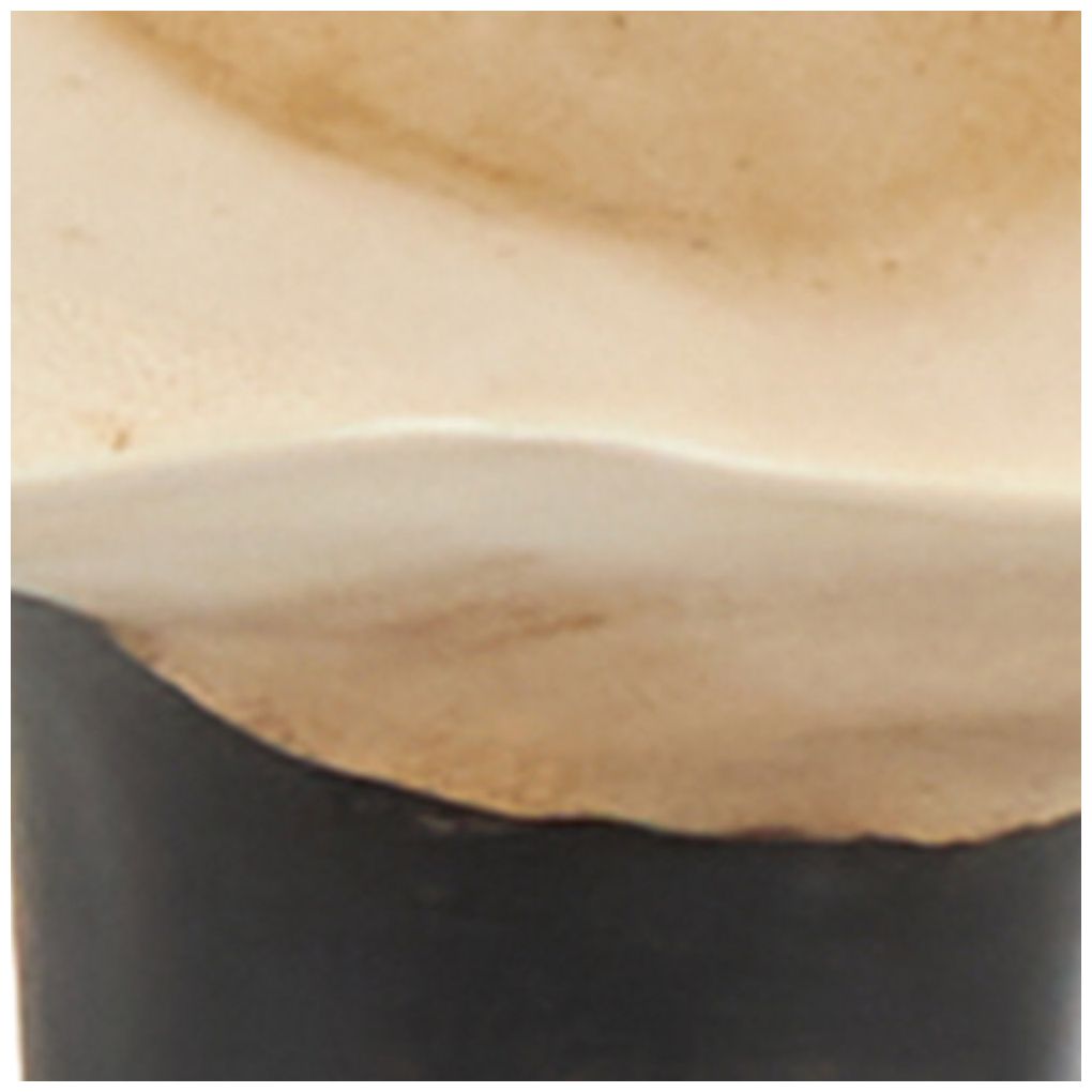 Cream Teak Wood Traditional Sculpture, 12" x 11" x 40"