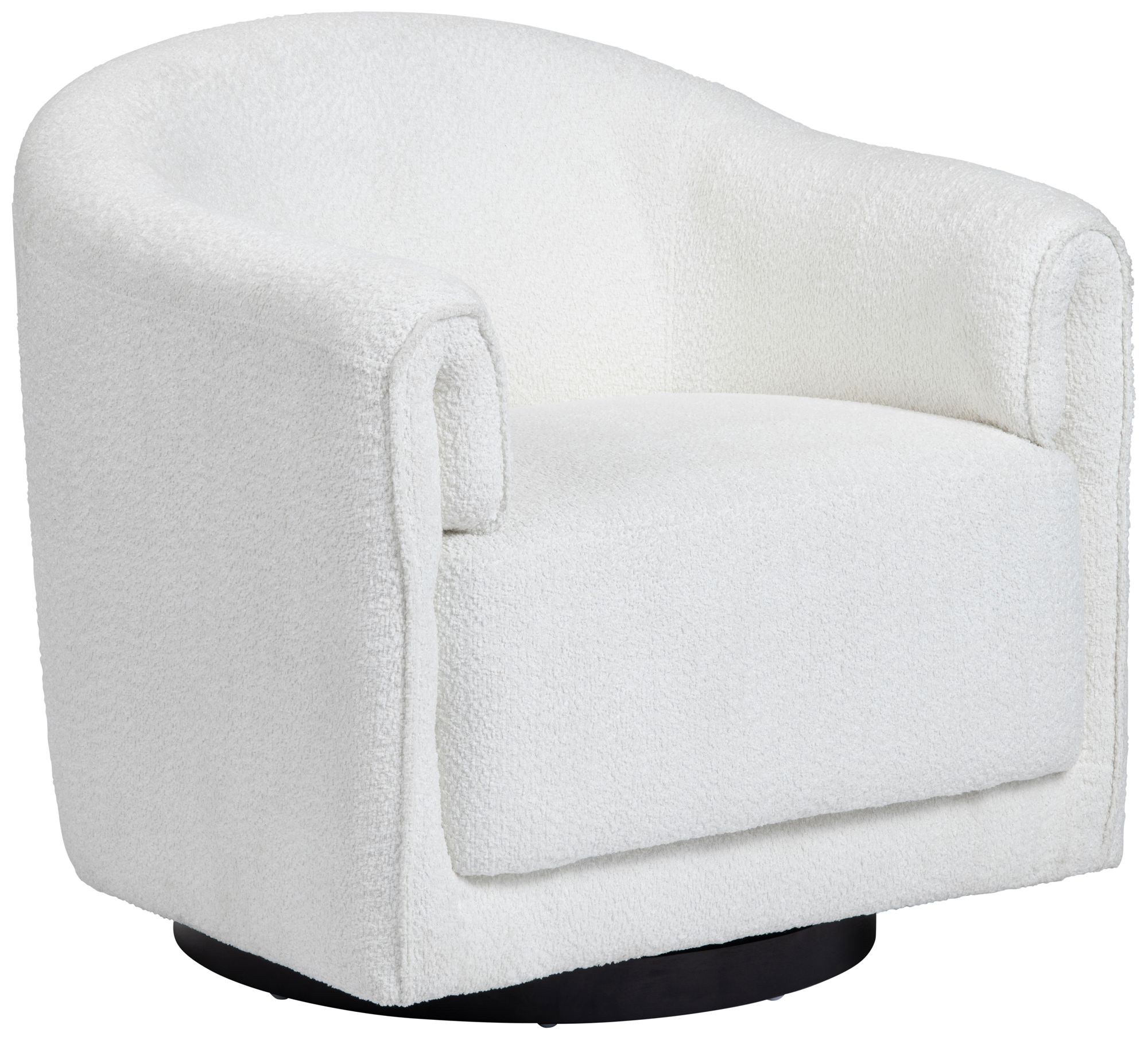 Image 2 Cream Upholstered Accent Arm Chair with Black Iron Frame