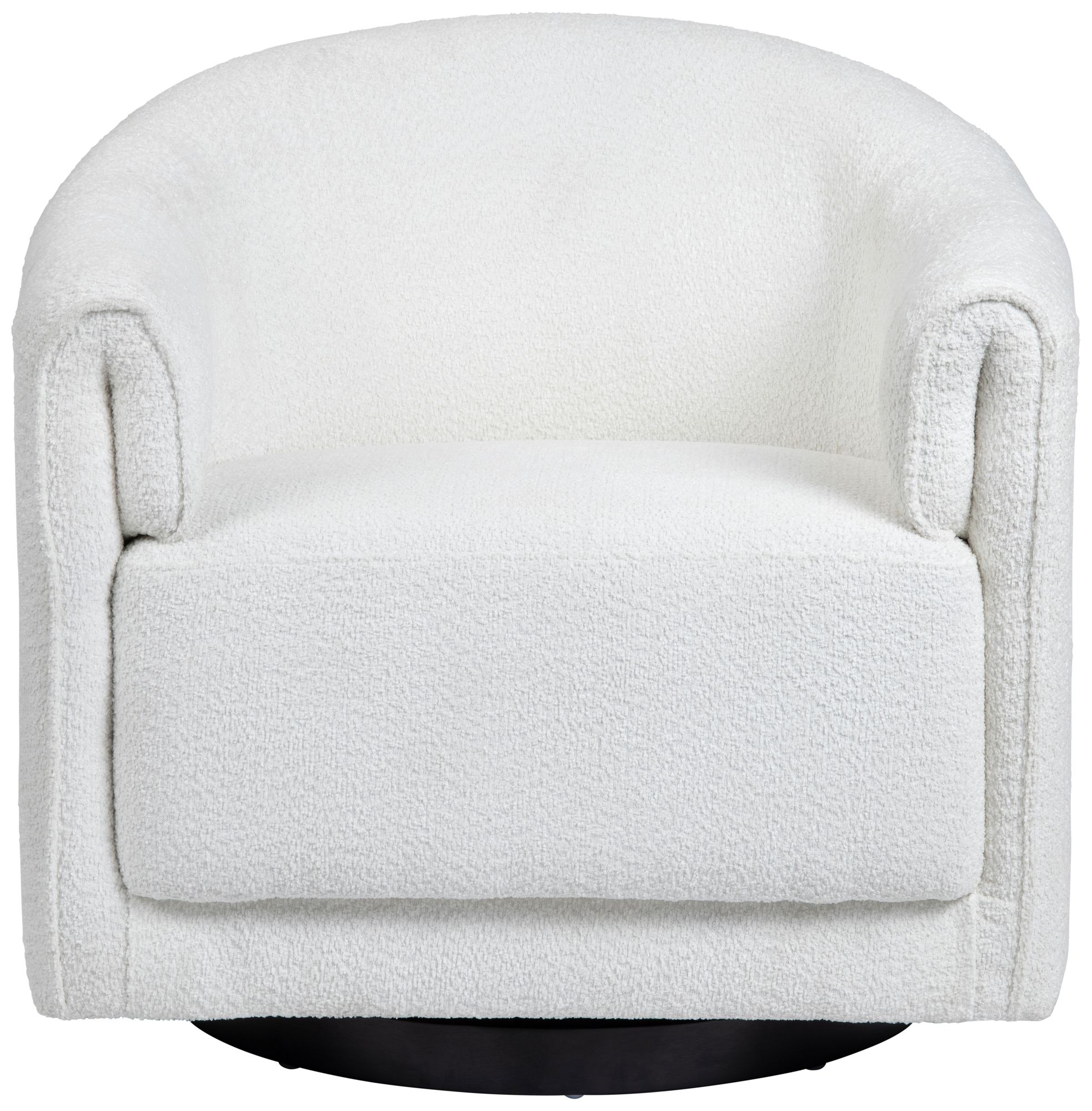 Image 3 Cream Upholstered Accent Arm Chair with Black Iron Frame more views