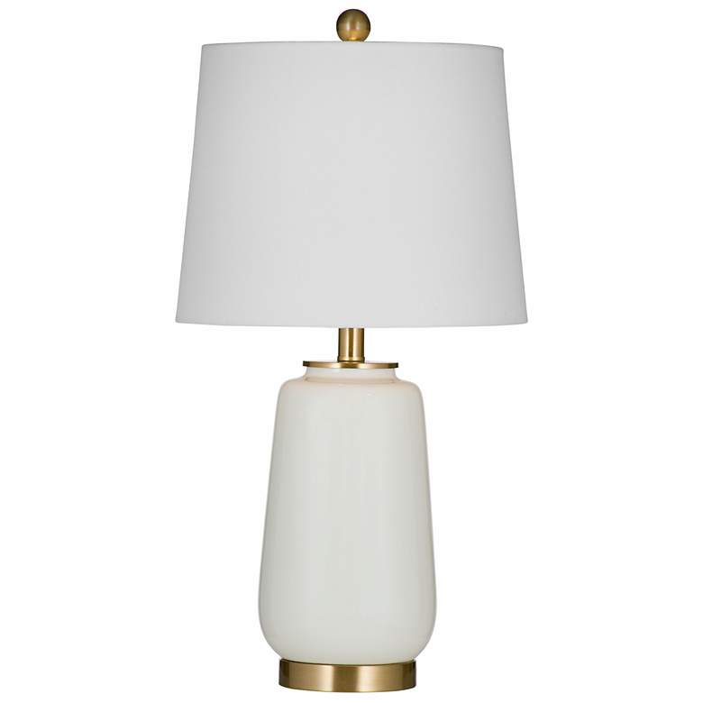 Image 1 Cream White Ceramic Table Lamp