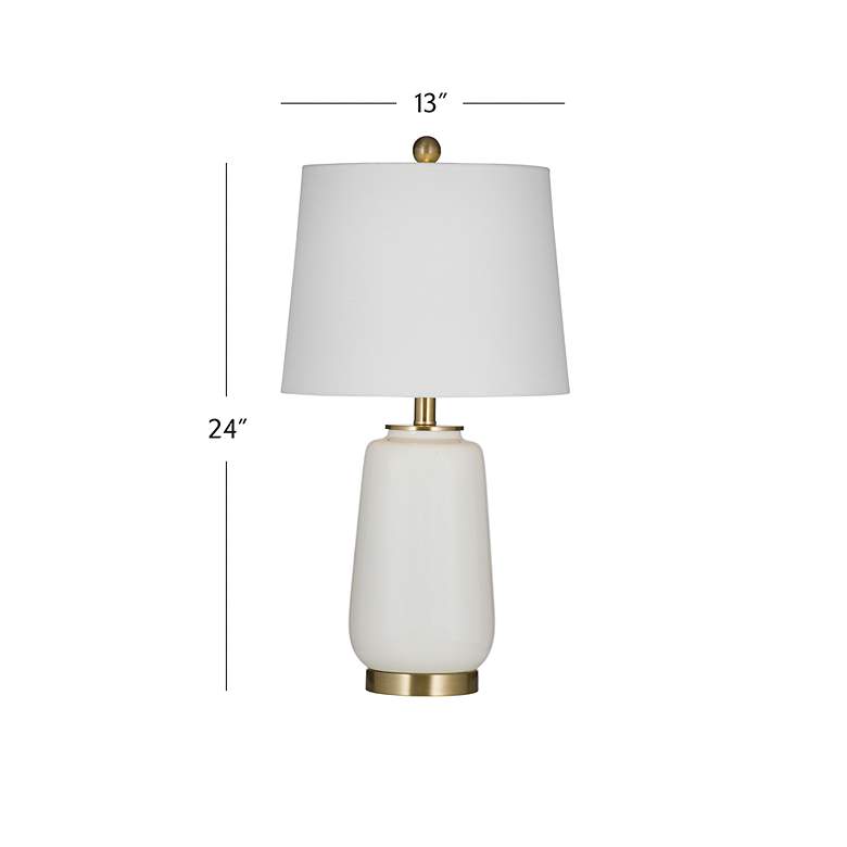 Image 4 Cream White Ceramic Table Lamp more views