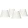 Cream White Linen Chandelier Clip Shades 3x5x4 (Clip-On) Set of 4