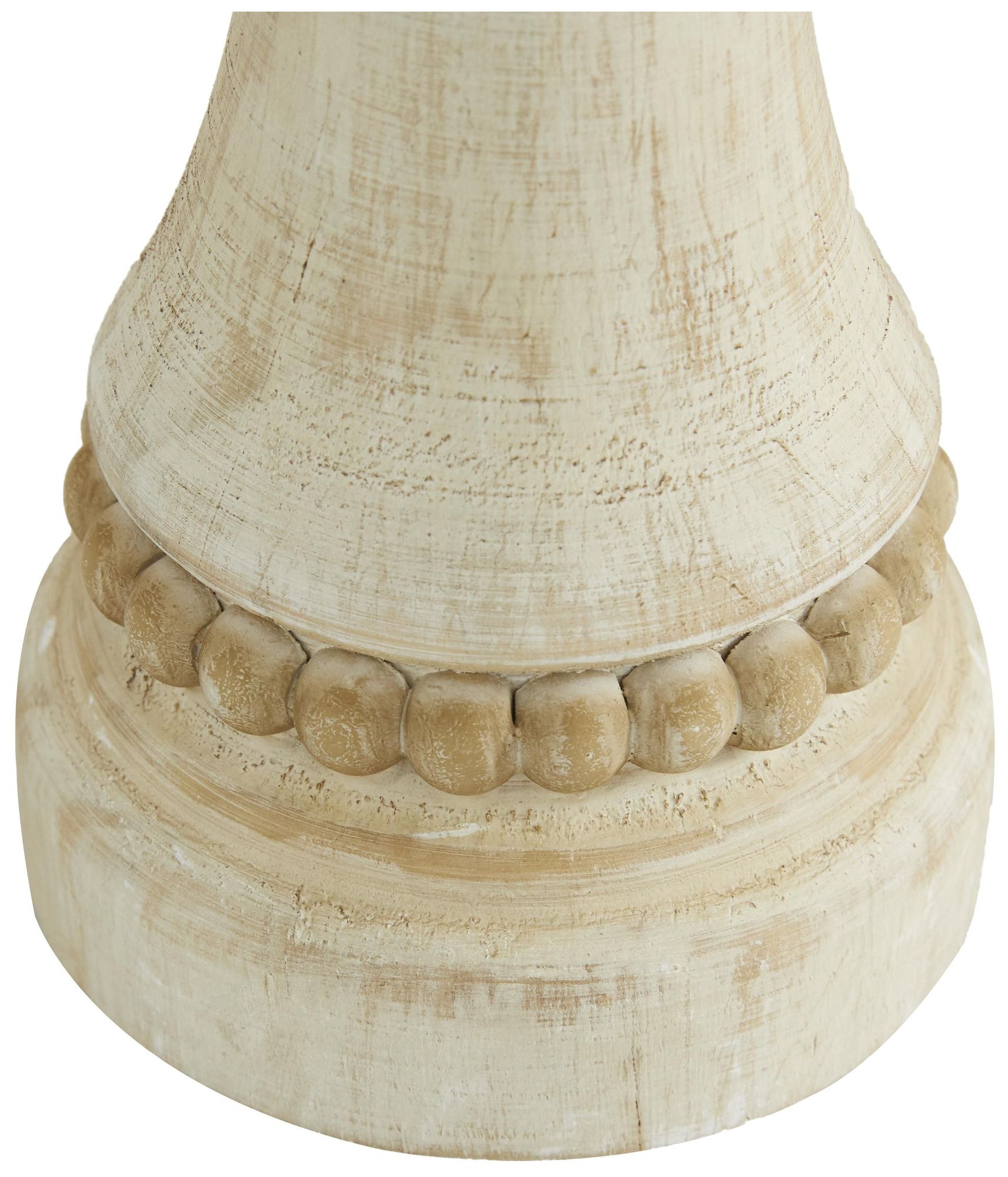 Image 2 Cream Wood Farmhouse Candle Holder, S/3 12", 9", 7"H more views