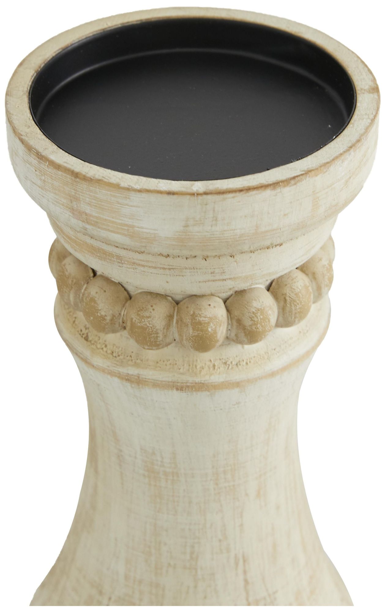 Image 3 Cream Wood Farmhouse Candle Holder, S/3 12", 9", 7"H more views