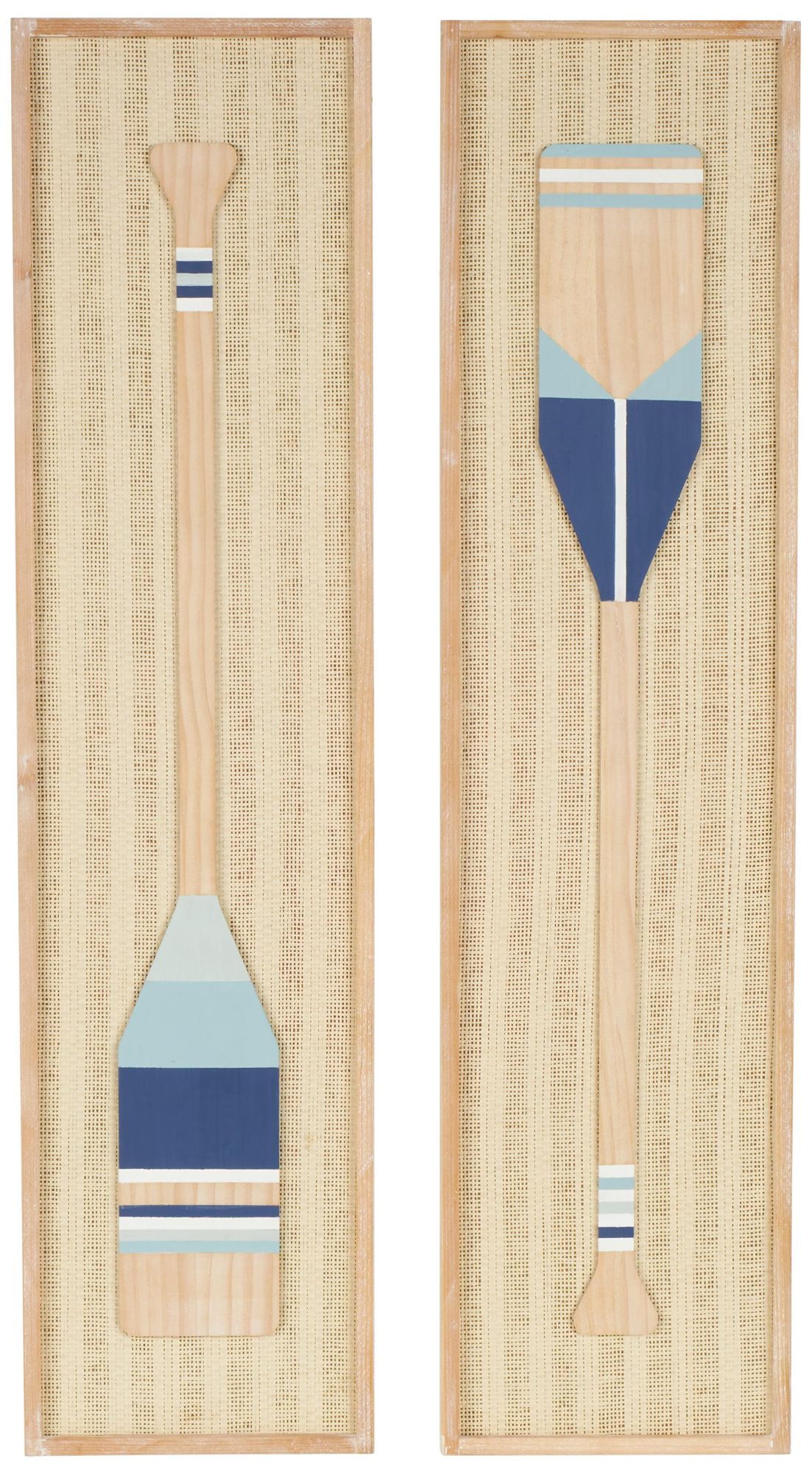 Image 2 Cream Wood Nautical Wall Decor, S/2 12"W, 48"H