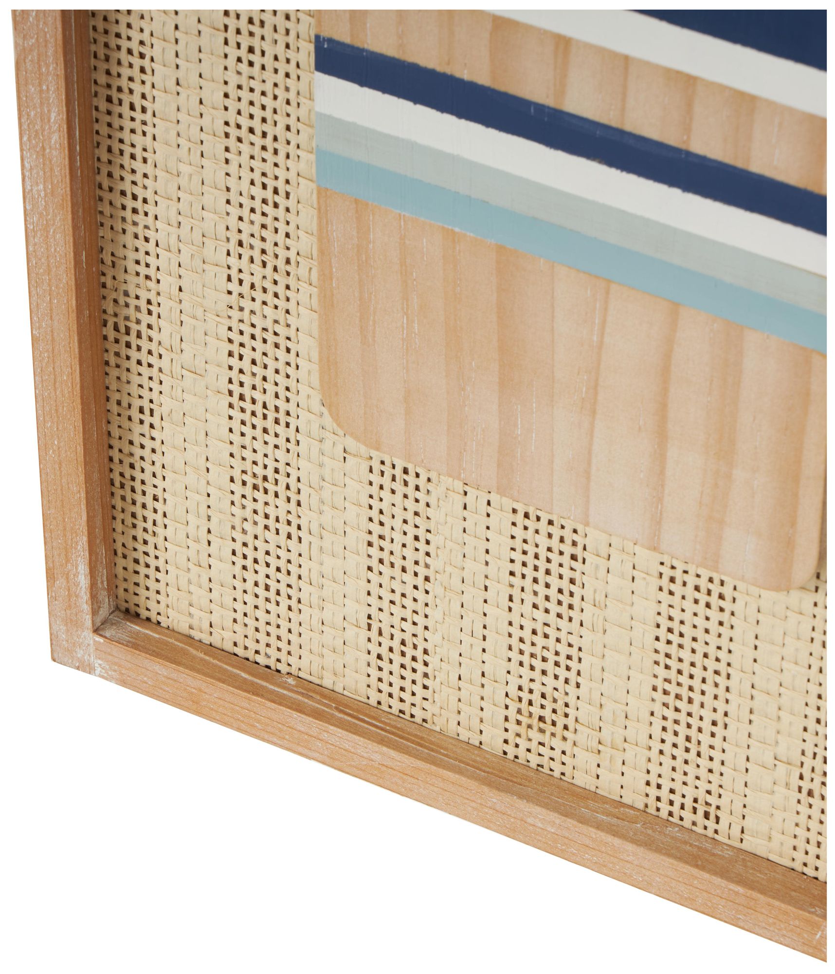 Image 3 Cream Wood Nautical Wall Decor, S/2 12"W, 48"H more views