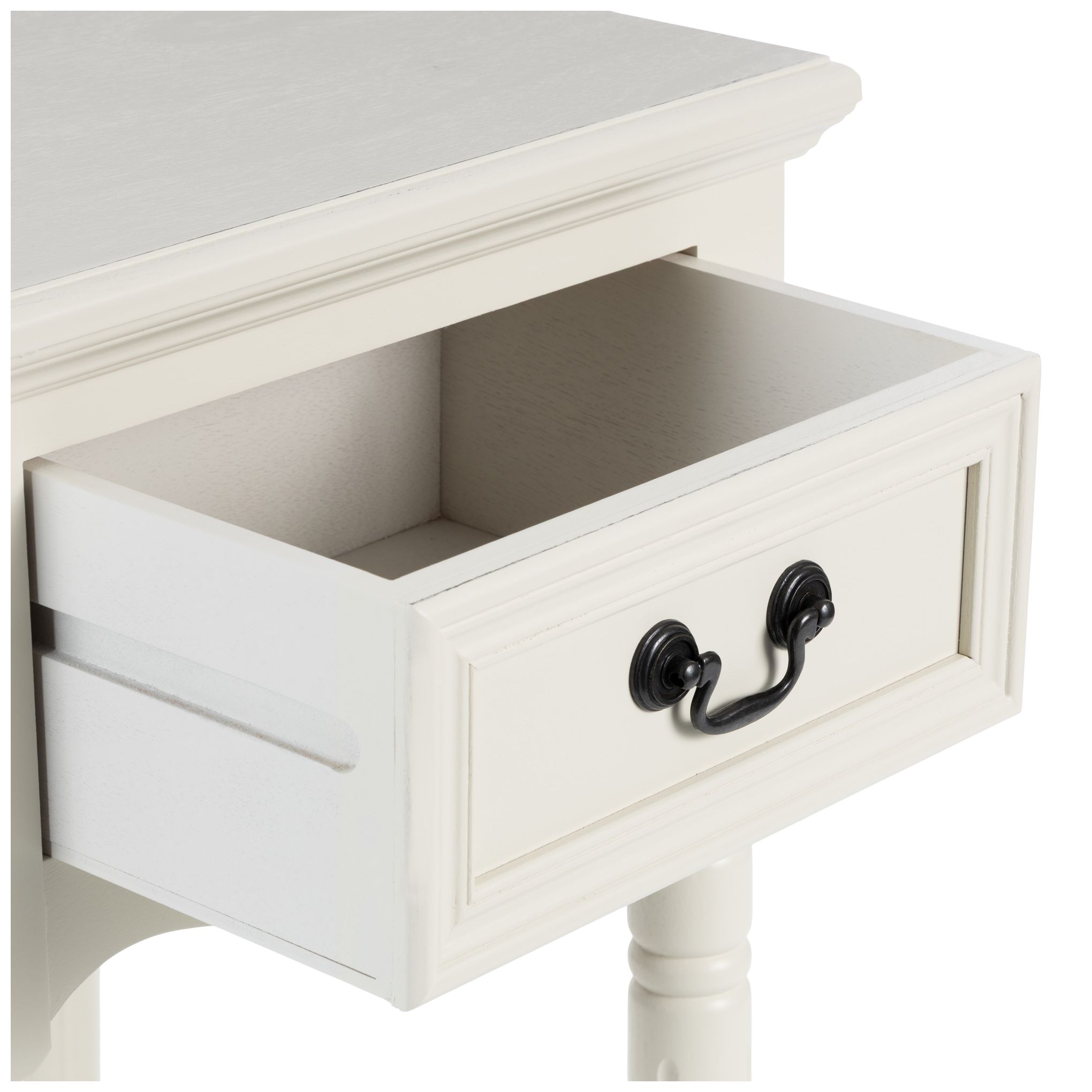 Image 2 Cream Wood Traditional Accent Table, 16" more views