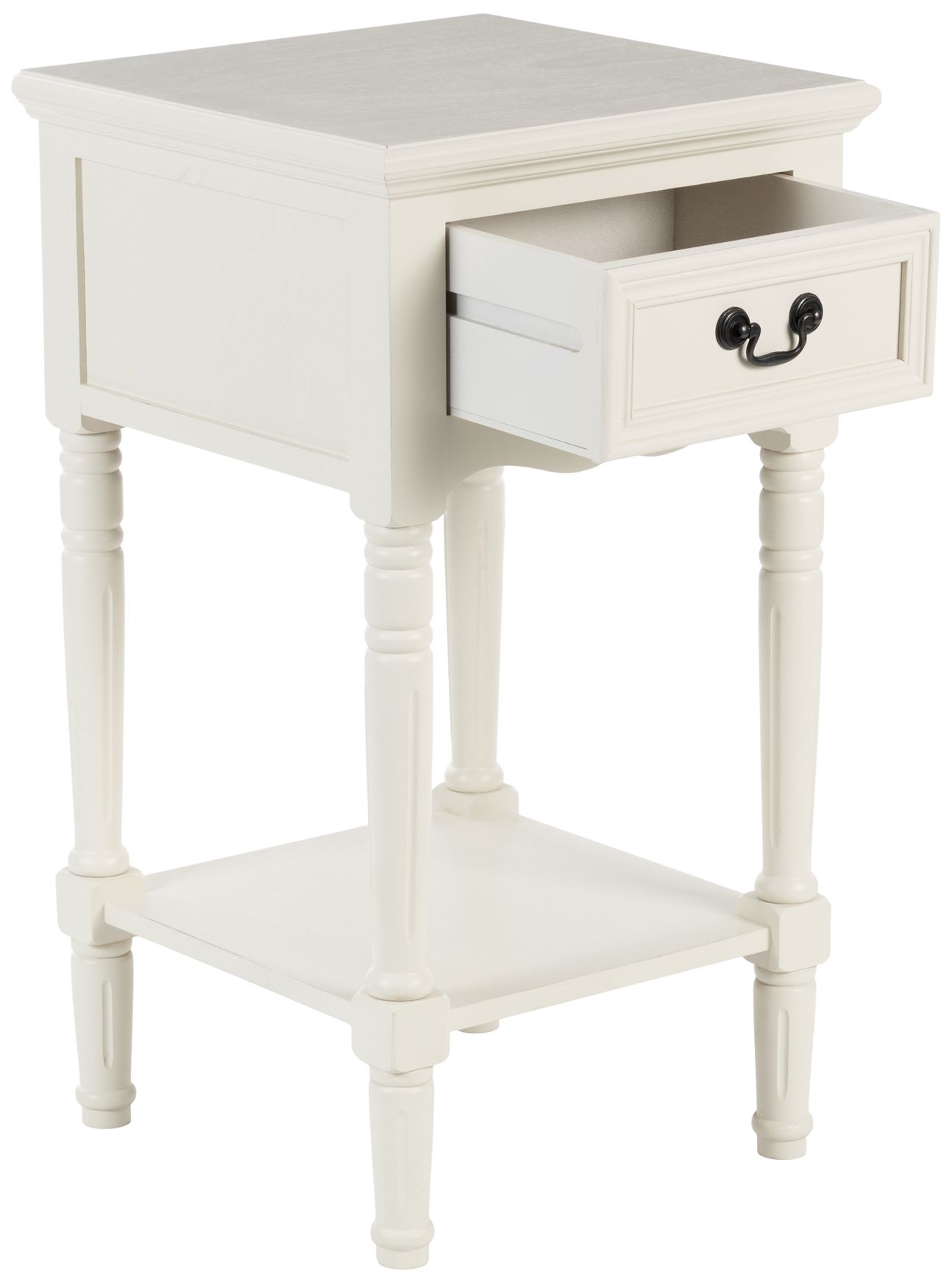 Image 6 Cream Wood Traditional Accent Table, 16" more views