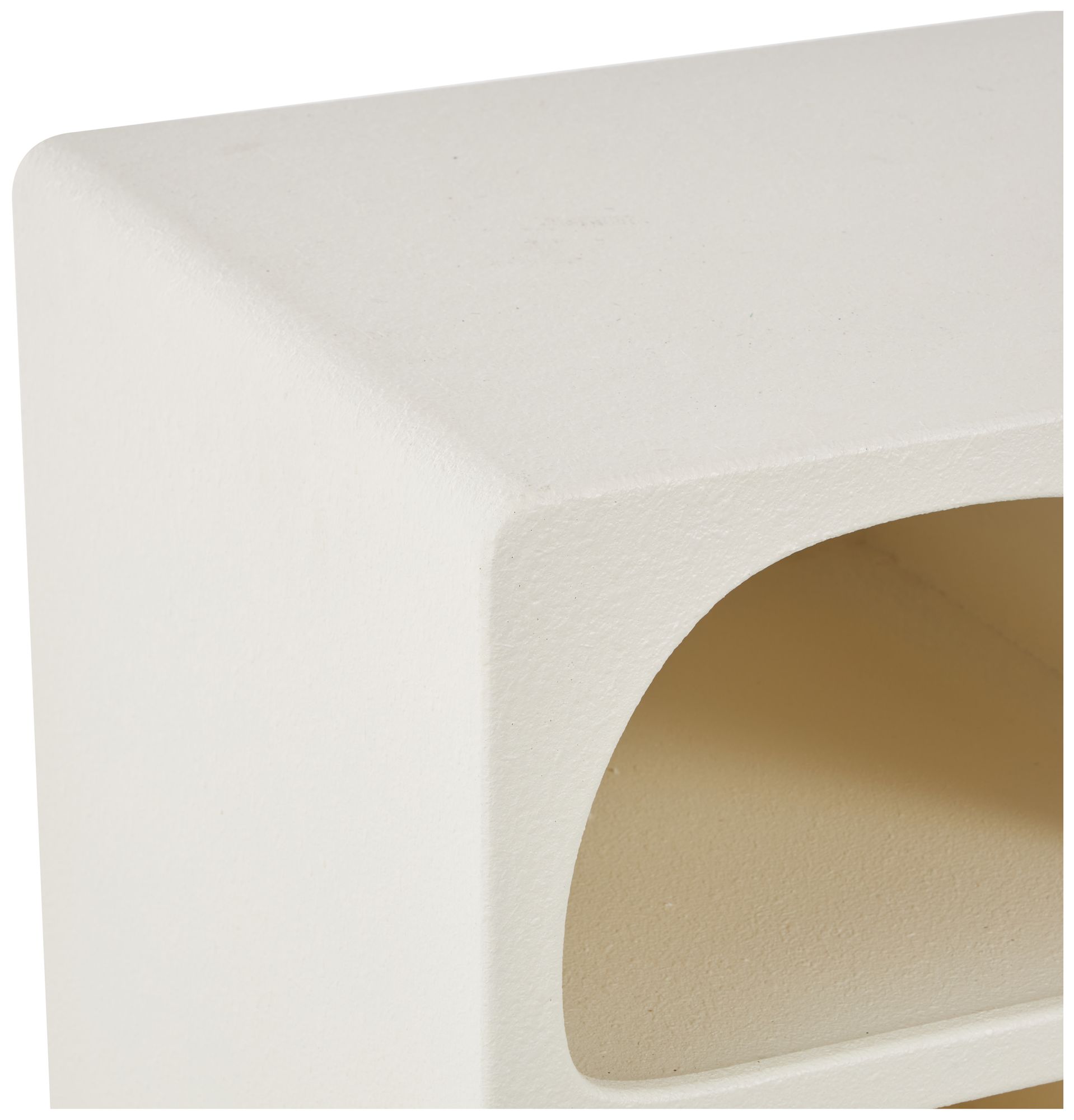 Image 4 Cream Wooden Modern Shelving Unit, 40" x 15" x 28" more views