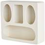 Cream Wooden Modern Wall Shelf, 16" x 5" x 14"