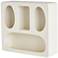 Cream Wooden Modern Wall Shelf, 16" x 5" x 14"