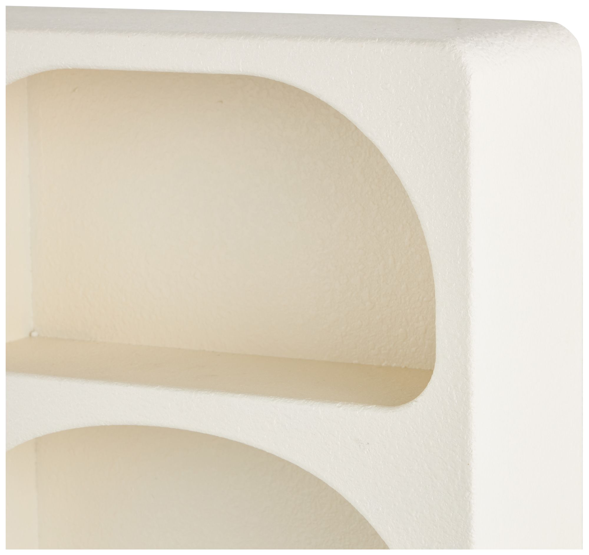 Image 3 Cream Wooden Modern Wall Shelf, 19" x 5" x 19" more views