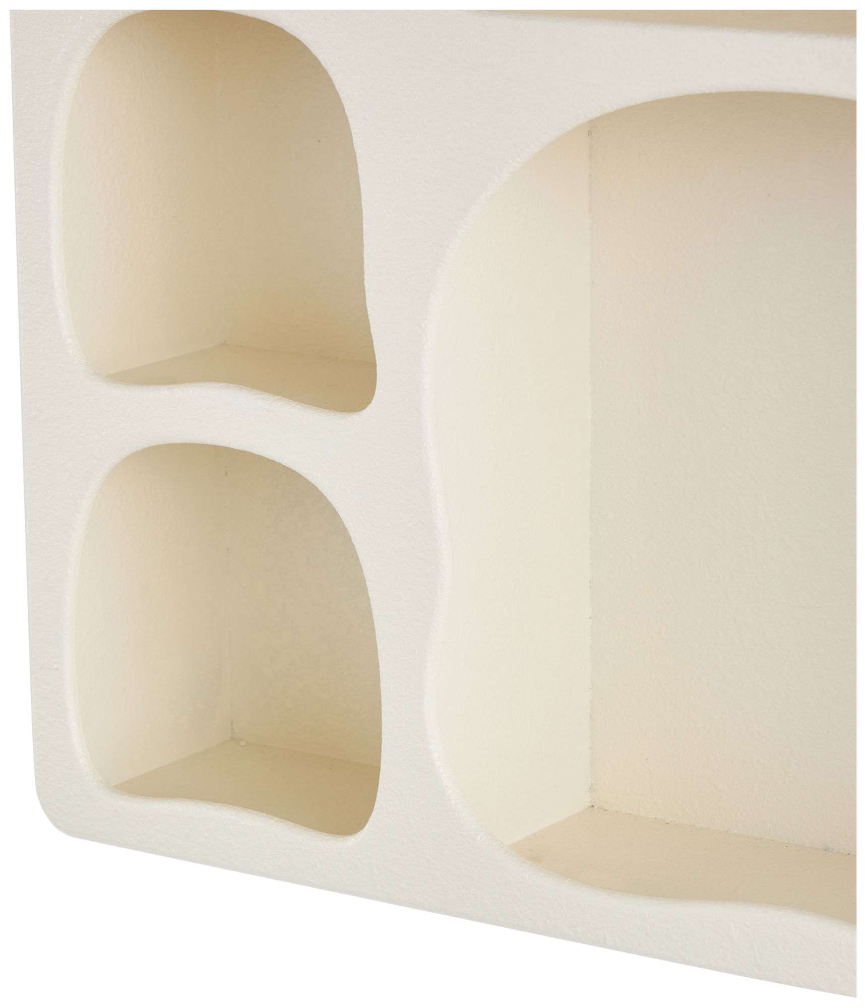 Image 4 Cream Wooden Modern Wall Shelf, 19" x 5" x 19" more views