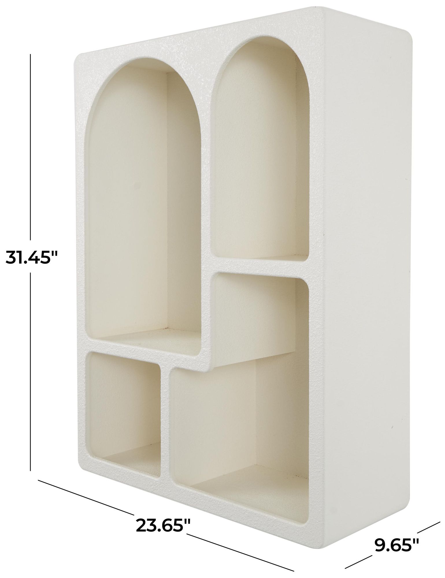 Image 7 Cream Wooden Traditional Wall Shelf, 24" x 10" x 31" more views