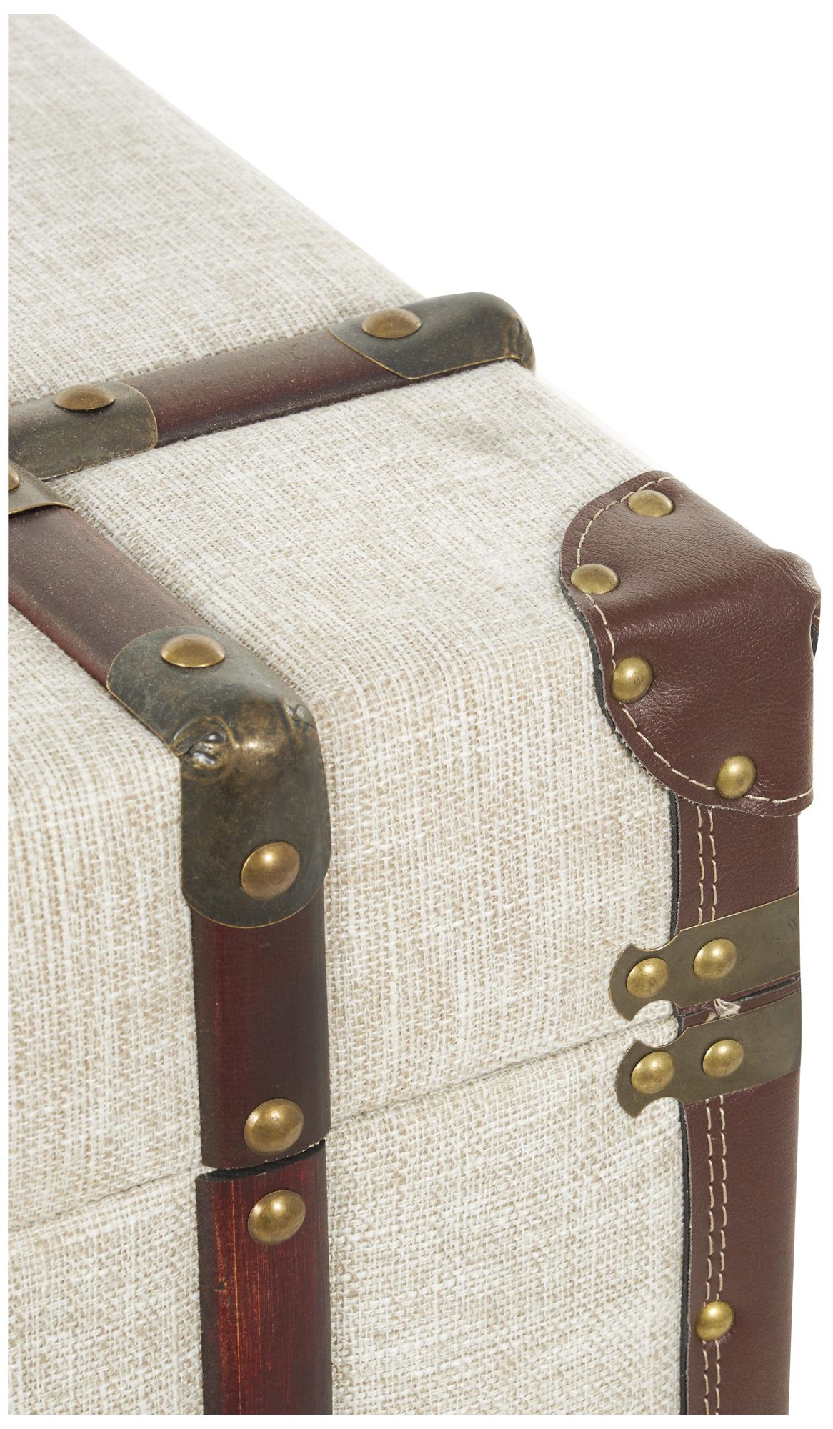 Image 3 Cream Wooden Vintage Accent Table, 19" x 19" x 23" more views