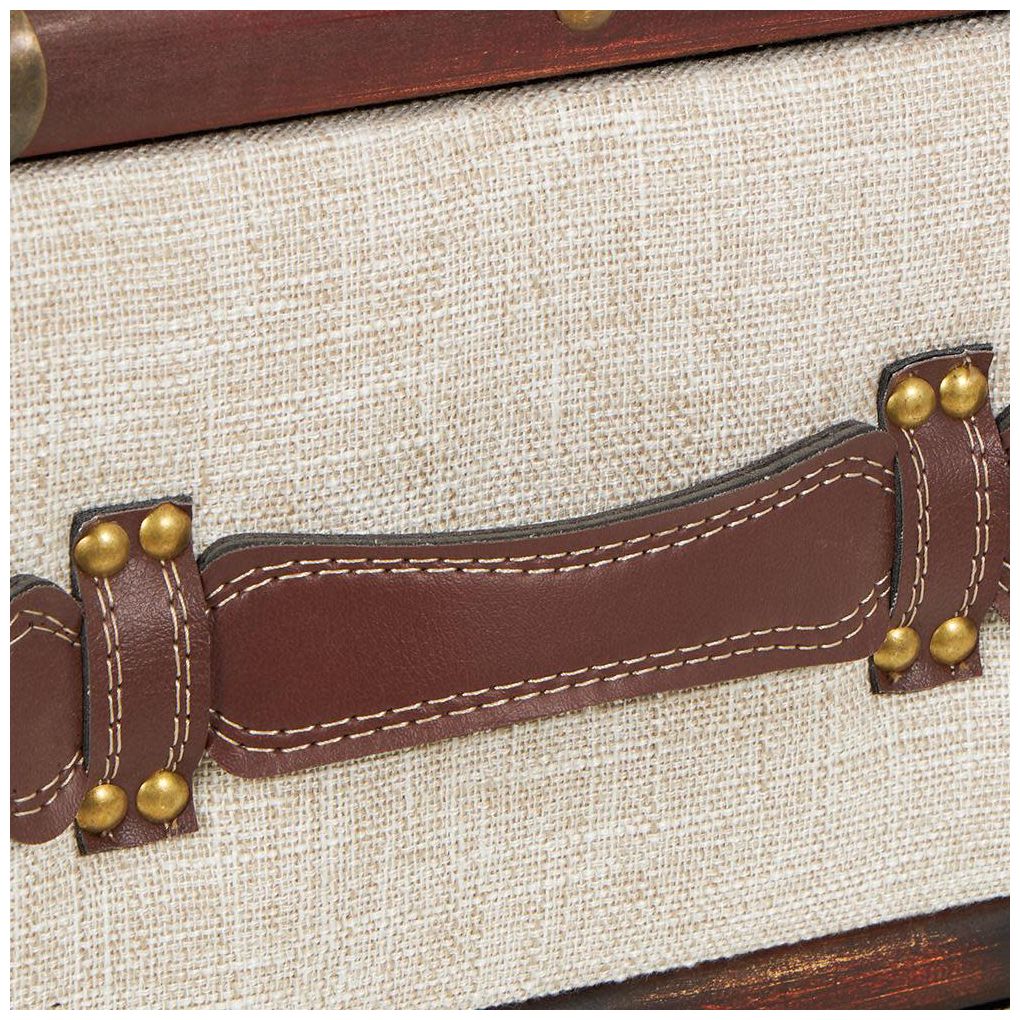 Cream Wooden Vintage Accent Table, 19" x 19" x 23"