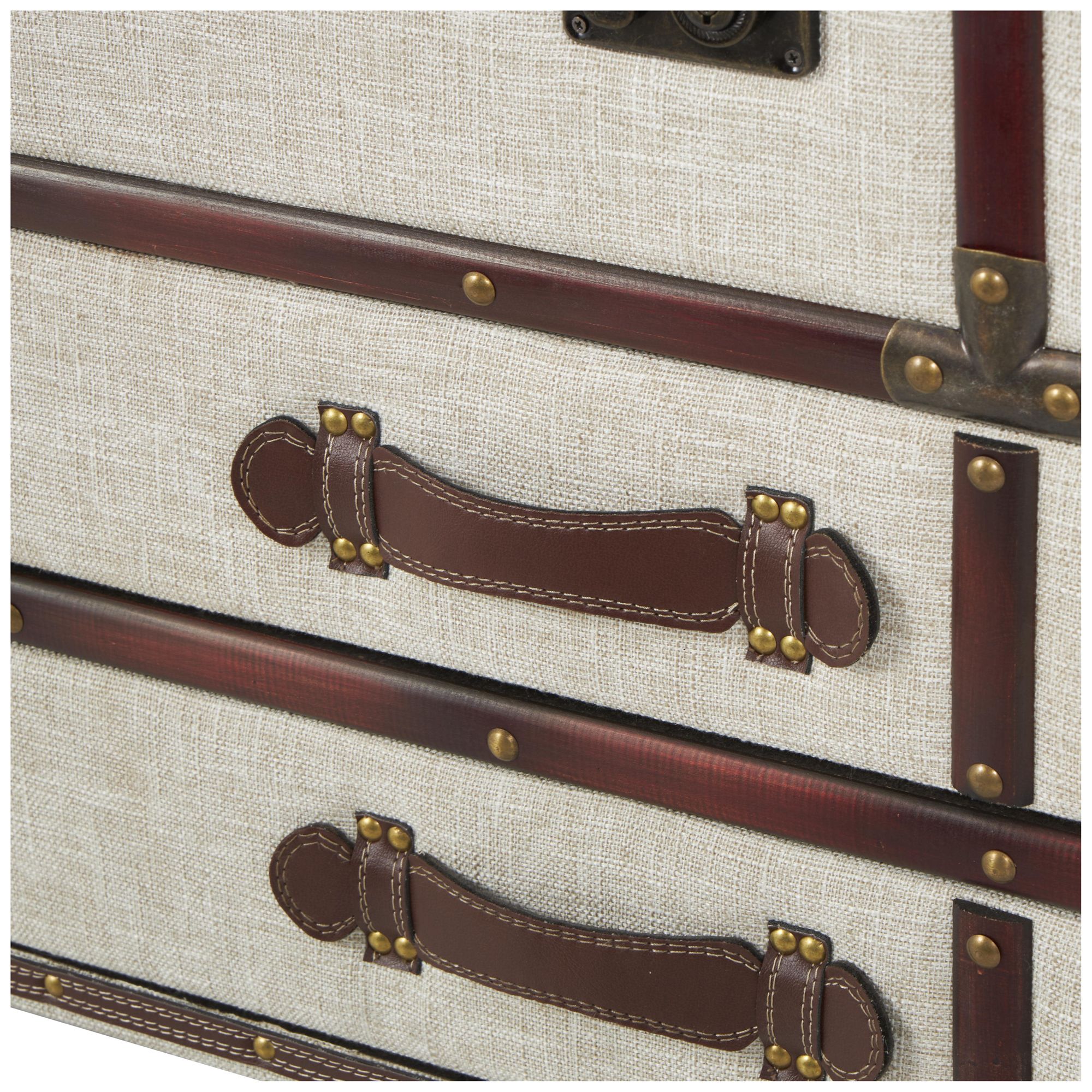 Image 3 Cream Wooden Vintage Coffee Table, 40" x 20" x 21" more views