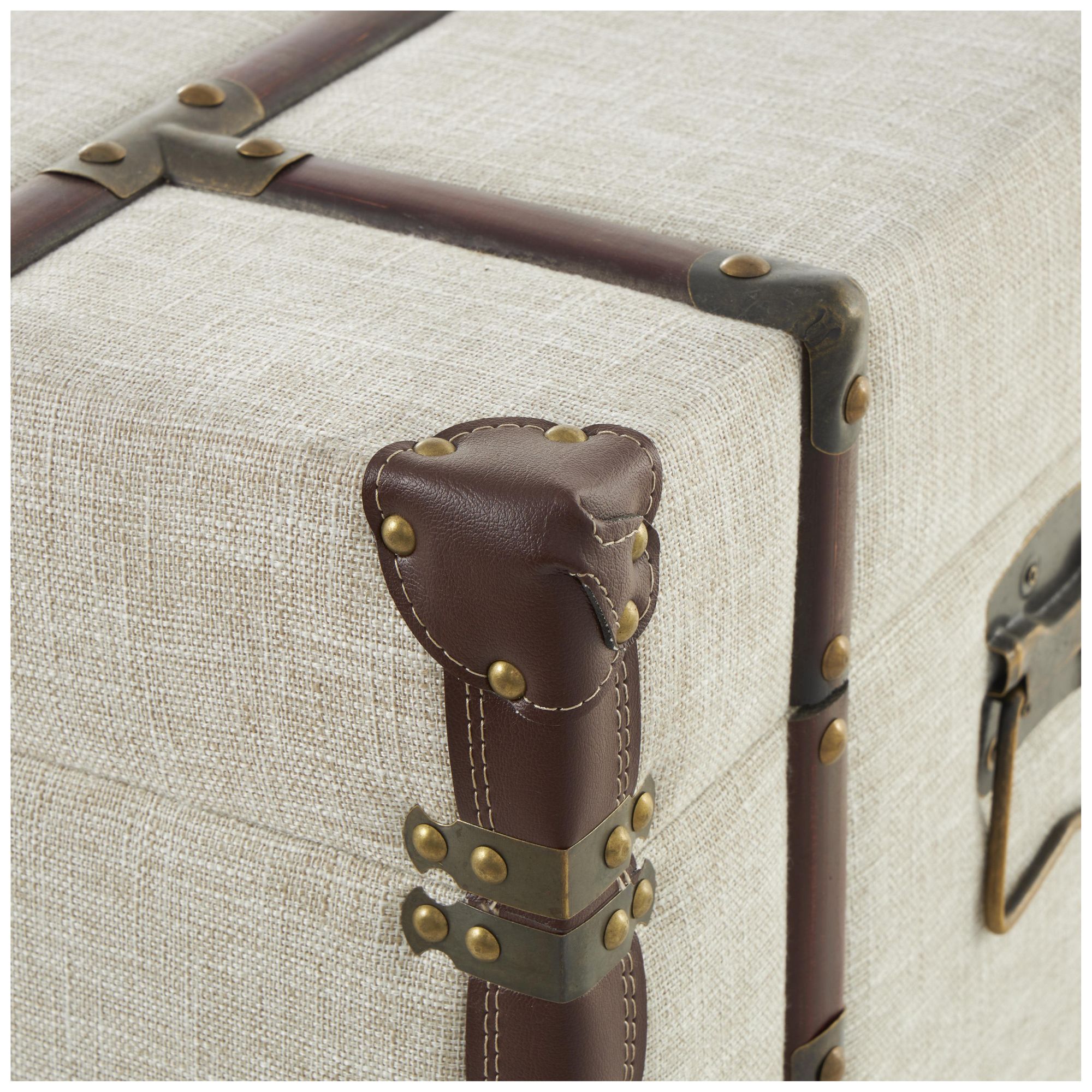 Image 4 Cream Wooden Vintage Coffee Table, 40" x 20" x 21" more views