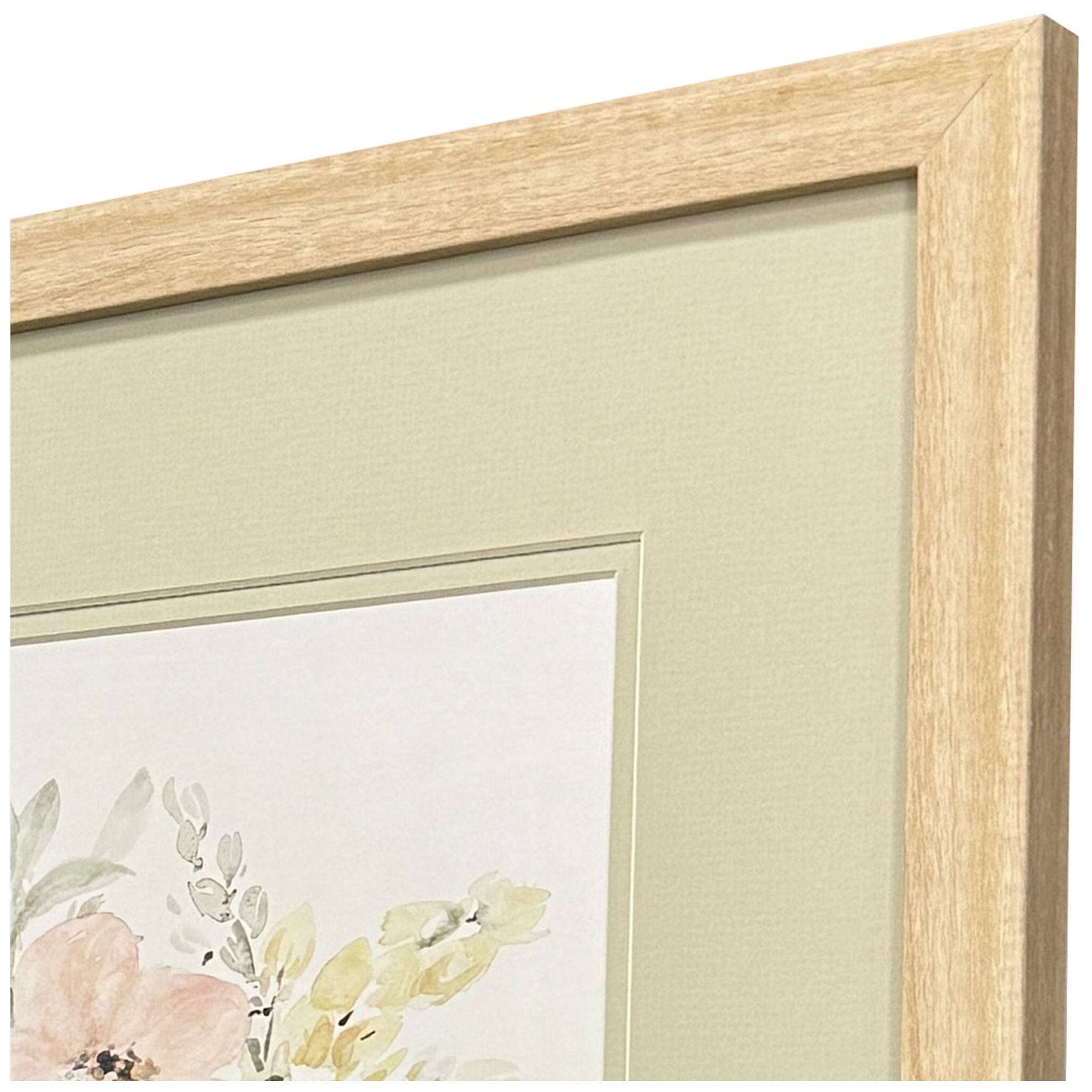Image 3 Creamy Blooms 15"W x 17"H Traditional Framed Art Set of 2 more views