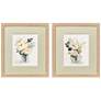 1_Creamy Blooms 15"W x 17"H Traditional Framed Art Set of 2