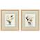 Creamy Blooms 15"W x 17"H Traditional Framed Art Set of 2