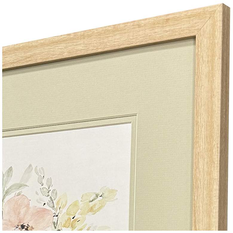 Image 3 Creamy Blooms 15"W x 17"H Traditional Framed Art Set of 2 more views