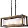 Crebason 27 1/2"W Wood and Iron 4-Light Island Chandelier