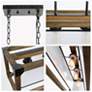 2_Crebason 27 1/2"W Wood and Iron 4-Light Island Chandelier more views