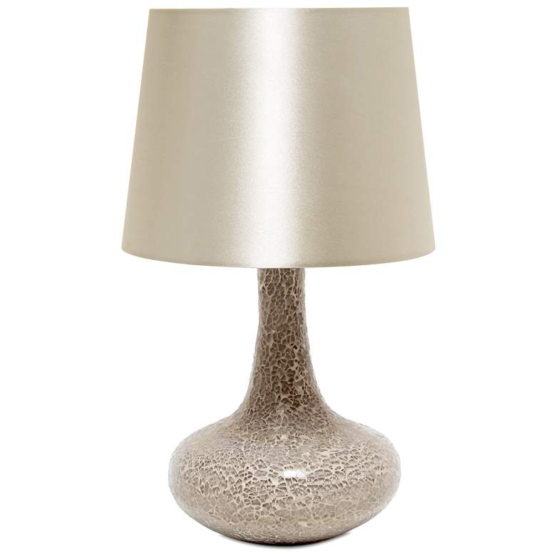 Image 1 Creekwood Home 14.17" Patchwork Crystal Glass Table Lamp, Champagne