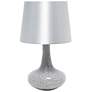 Creekwood Home 14.17" Patchwork Crystal Glass Table Lamp, Gray