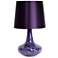 Creekwood Home 14.17" Patchwork Crystal Glass Table Lamp, Purple