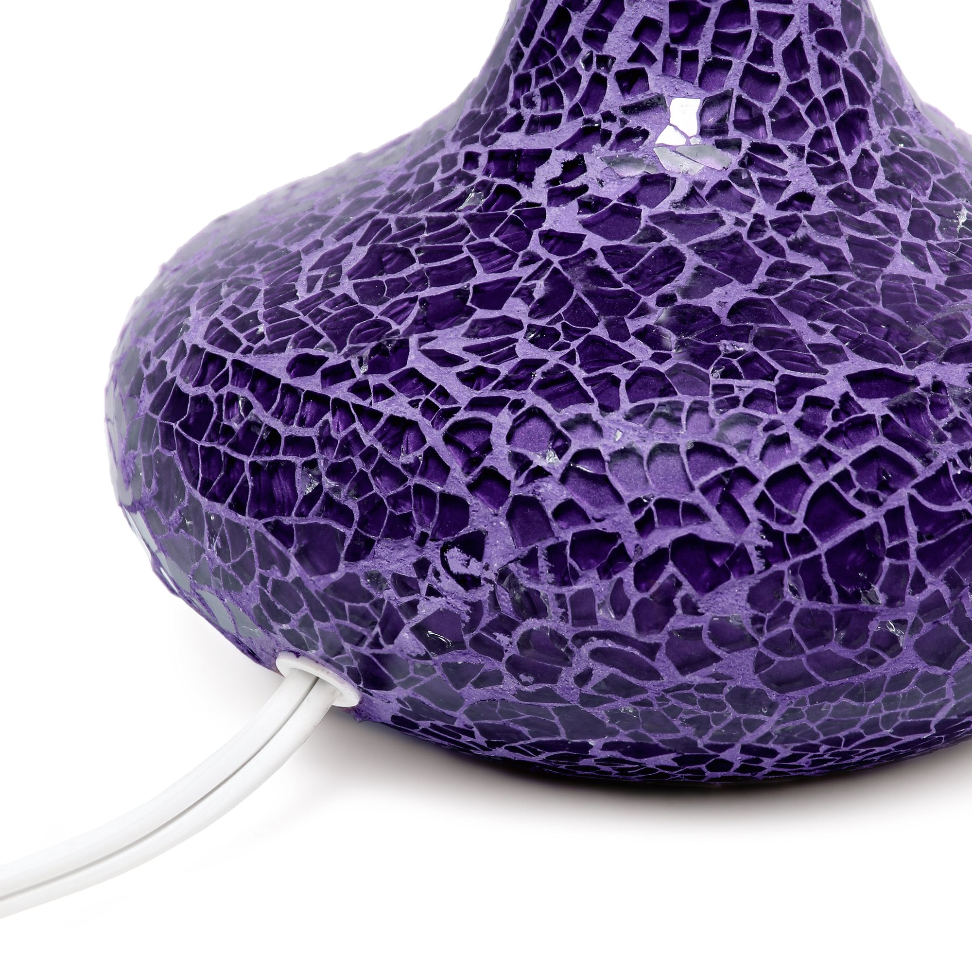 Creekwood Home 14 1/4"H Purple Mosaic Tiled Glass Table Lamp