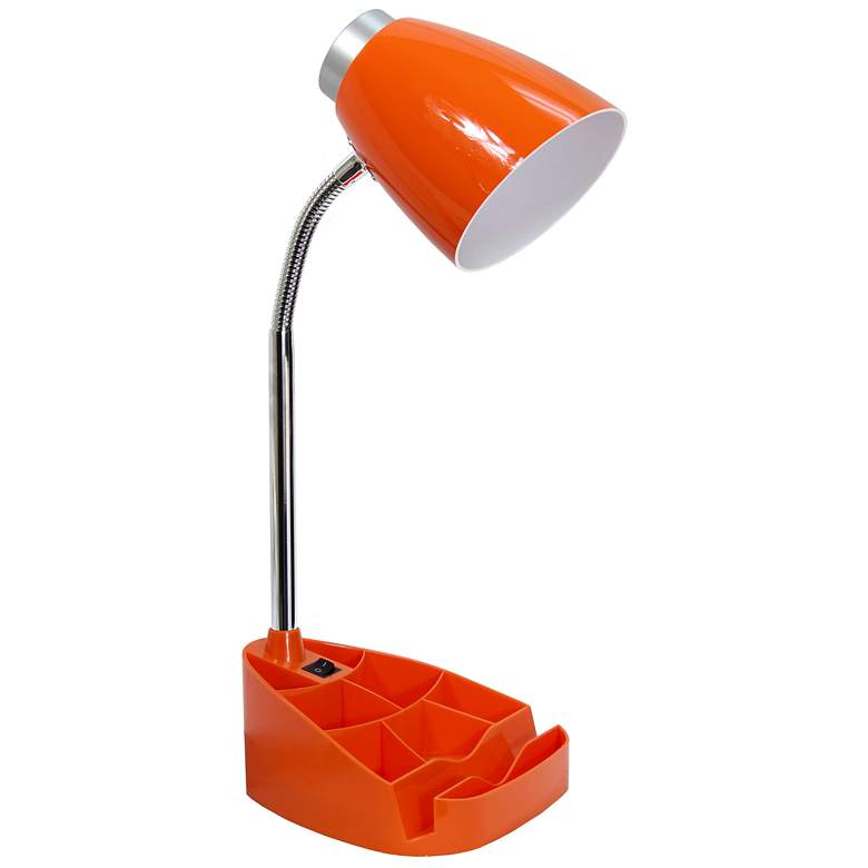 Image 1 Creekwood Home 18.5 inch Flexible Gooseneck Organizer Desk Lamp, Orange